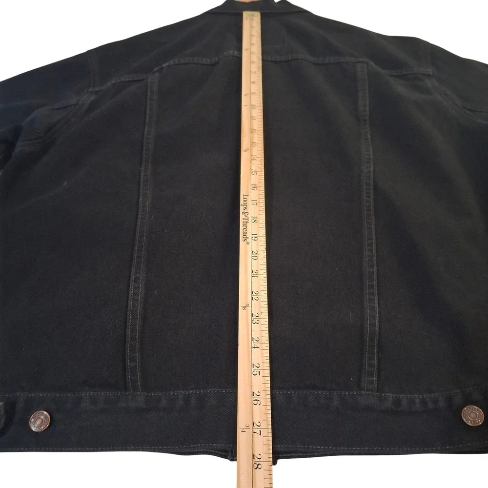 Vintage 90s Levi's 70507-4159 Denim Trucker Jacket Mens Large Black Cotton